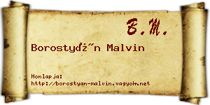 Borostyán Malvin névjegykártya